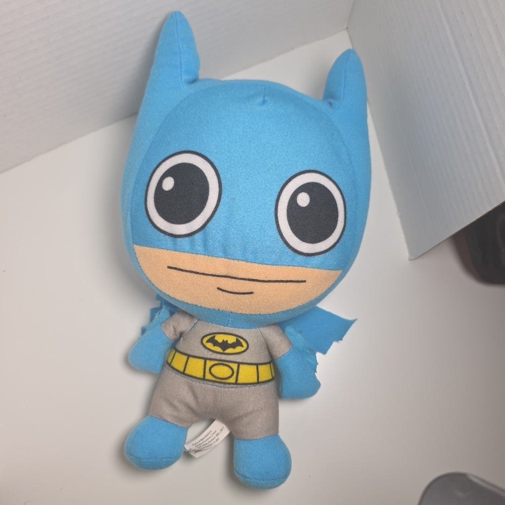 TOY FACTORY DC COMICS Batman BIG Fat Head Blue PLUSH DOLL 12"